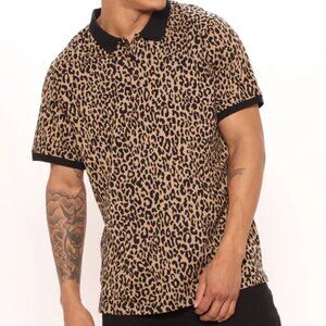 FASHION NOVA MEN 'Wild Thang' Short Sleeve Polo, Size XL, NwT